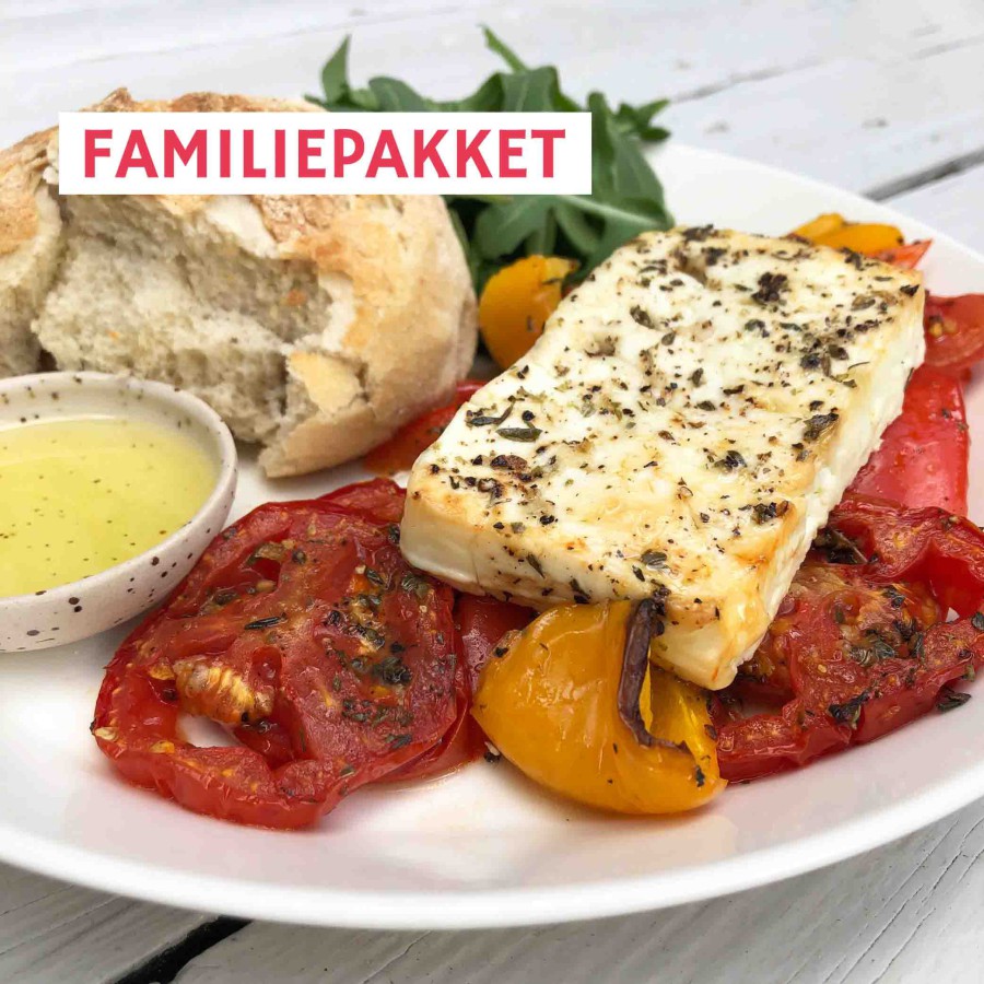 Gegrilde feta, paprika en tomaat