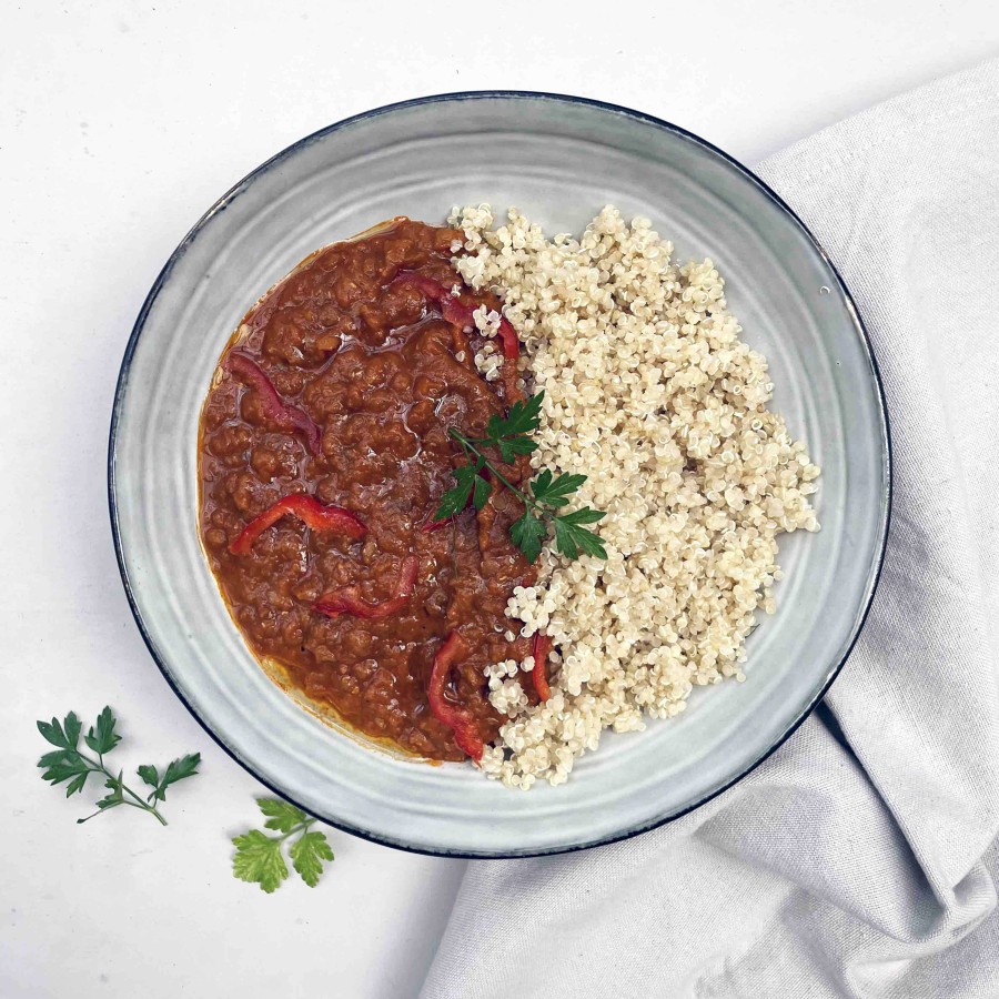 Linzenstoof met quinoa