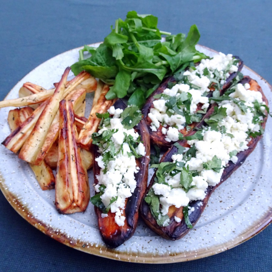 Zoete aardappel en pastinaak met feta