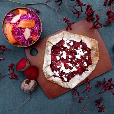 Galette met biet en feta