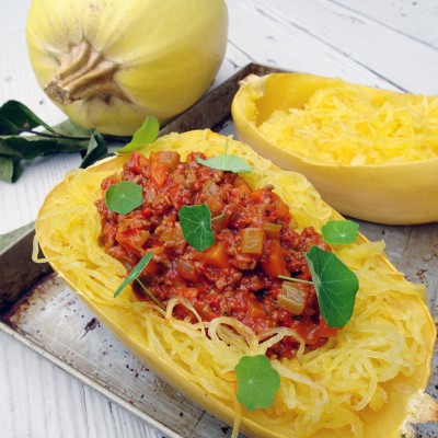 Spaghettipompoen bolognese